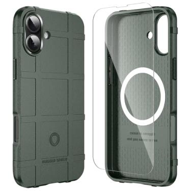 Imagem de LABILUS Capa protetora tática de TPU espesso à prova de quedas de 2,4 m resistente à queda para MagSafe compatível com iPhone 16 Plus (6,7 polegadas) - Floresta Boreal