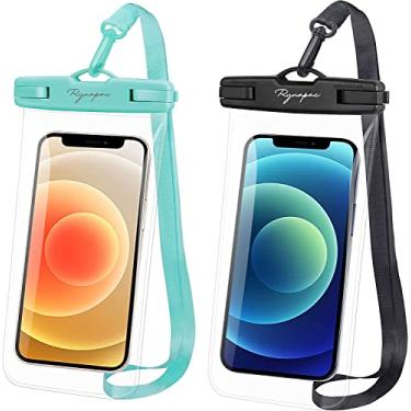 Imagem de Bolsa de telefone à prova d'água - Capa de celular à prova d'água de 7,5 polegadas para viagem na praia, suporte de telefone à prova d'água com cordão para iPhone 16 15 14 Pro Max Galaxy S24 S23 Pixel