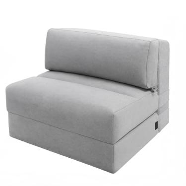 Imagem de ZonLi Futon sofá-cama, colchão dobrável conversível, cadeira de dormir, sofá futon de espuma viscoelástica com capa lavável, para sala de estar, dormitório, quarto de hóspedes, escritório em casa,