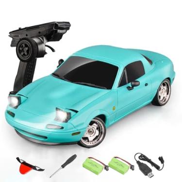 Imagem de ROUASD LDRC 1804 1/18 Scale Mini RC Drift Car, with Gyro LED Lights RWD Full Proportional 2.4GHz Remote Control Racing Sport Drift Car Indoor Gift for Adult - RTR Version / 2 Battery