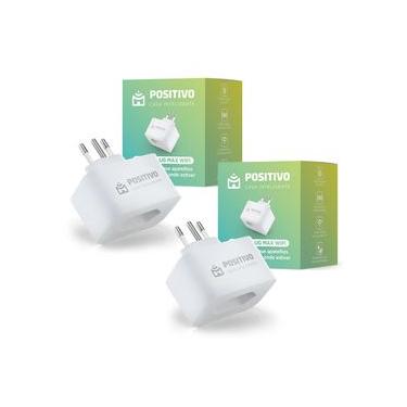 Imagem de Kit 2 Smart Plug Max Wi-Fi Positivo Casa Inteligente - 16A - 1600W - 100/240V - Conexão Wi-Fi