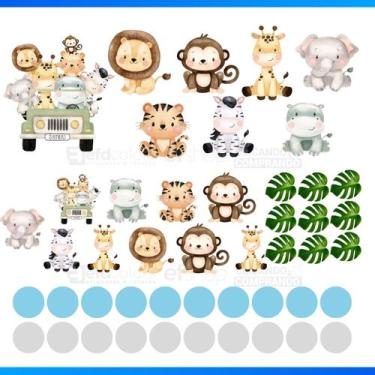 Imagem de Adesivo De Parede Infantil Safari Floresta - Kit Safari - Efd Colors, 