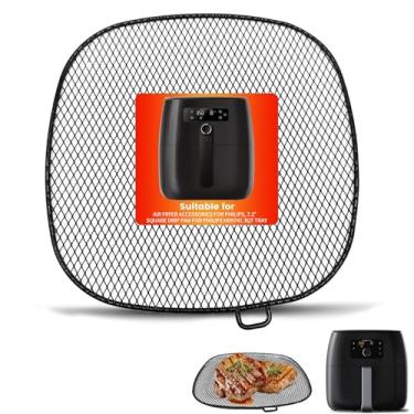 Imagem de Acessórios de fritadeira a ar para Philips, bandeja de gotejamento quadrada de 18,3 cm para Philips HD9741 3QT Tray Rack compatível com HD9641 HD9721, HD9730, lavável na lava-louças