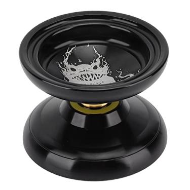 Imagem de Ioiô Sem Resposta, Bola de ioiô de Liga de Alumínio Com Cordões de Luva para Crianças Iniciantes (Preto brilhante)
