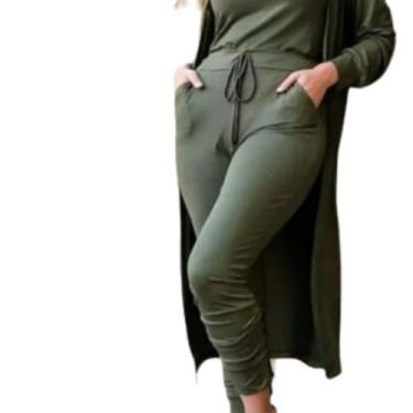 Imagem de Calça feminina Jogger com bolso e Elastico Na cintura Blogueira - Amar