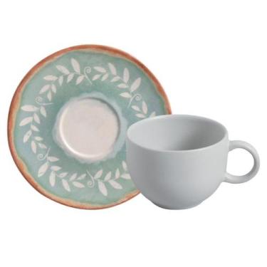 Imagem de Xícara de Chá Mediterrâneo Porto Brasil 220 ml com Pires