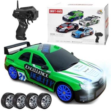 Imagem de Carrinho 4x4 Super Drift Recarregável Rodas Extras Veloz com Farol Sba