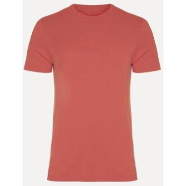 Imagem de Camiseta Ellus Masculina Cotton Fine Originals Logo Rosa Escuro-Masculino