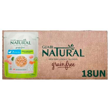 Imagem de Ração Úmida Guabi Natural Sachê Cães Grain Free Frango Salmão e Vegetais 100g 18 Unidades
