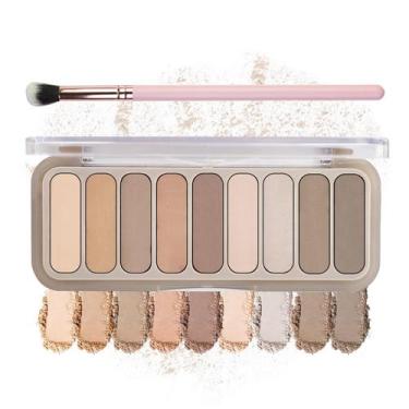 Imagem de Paleta de sombras IONSGAKO 9 cores Matte Naked com pincel