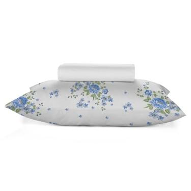 Imagem de Jogo Roupa de Cama Solteiro Simples 2 peças, 100% algodão 150 fios Teka Diamante