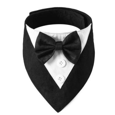 Imagem de Bandana de casamento Dog Tuxedo ADOGGYGO, roupa formal para animais de
