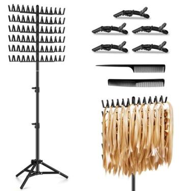 Imagem de Suporte de cabelo trançado WMOVAN com altura ajustável com 144 pinos
