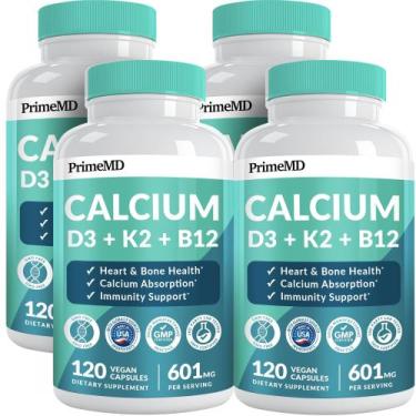 Imagem de Suplementos de cálcio PrimeMD 601mg com vitamina D3 K2 5000 UI