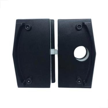 Imagem de Kit09A - Porta Correr Blindex Sem Miolo Metal Preto - Glasspeças