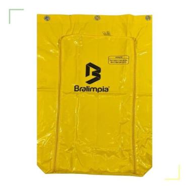 Imagem de Saco Coletor Para Carro Multifuncional Amarelo Bralimpia, SG04AMV