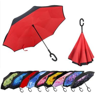 Imagem de Guarda-chuva MRTLLOA Oversize à Prova de Vento Invertido Revertido 140