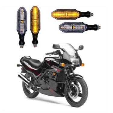 Imagem de KIT 4 Setas Esportivas Pisca de Led Modelo P26 Para Moto KAWASAKI NINJ