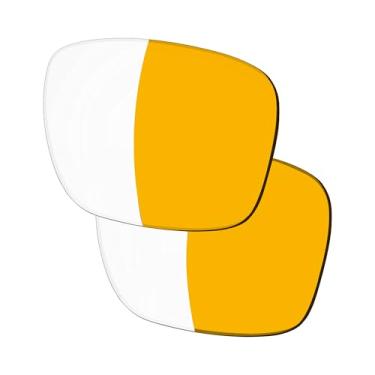 Imagem de YEIN Lentes de reposição para óculos de sol Ray-Ban Meta RW4009 (50 mm) Wayfarer, unissex, lentes polarizadas com bloqueio de luz azul, Amarelo fotocrômico com bloqueio de luz azul