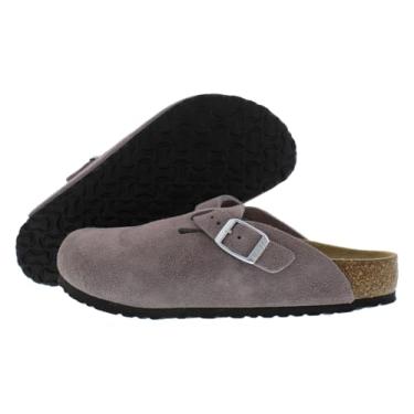 Imagem de Birkenstock Sandália Boston-Suede para meninos (bebê/criança pequena), Roxo desbotado, 12-12.5 Narrow Little Kid