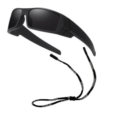 Imagem de SydeStyle Óculos de sol esportivos polarizados masculino feminino proteção UV400 preto esportes ao redor óculos para ciclismo, condução, pesca, pickleball (preto)