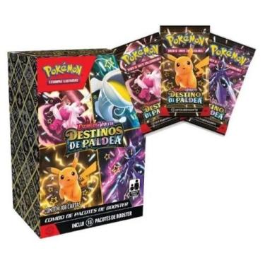 Imagem de Combo Booster Cartas Pokemon de 108 Cards Destinos de Paldea Copag Ori