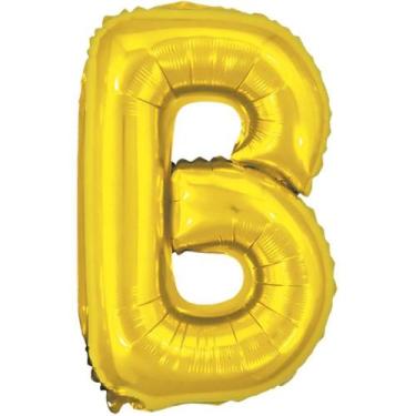 Imagem de Balao Metalizado Letra B Dourado 40CM. - Sao Roque