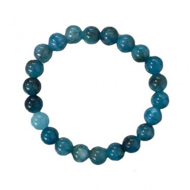 Imagem de Pulseira Pedra Natural Apatita Azul 8Mm Evolução Espiritual