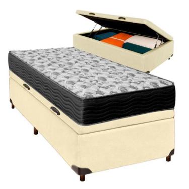 Imagem de Cama Box Bau Blindado Solteiro + Colchão D33 - Ortobom