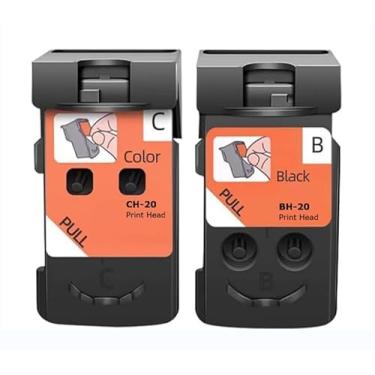 Imagem de Cabeça de impressão BH-20 CH-20 compatível com impressora Canon PIXMA G7020 G6020 G5020 G4270 G3260 G3262, kit de substituição de cabeça de impressão BH20 CH20, pacote combo de cor preta
