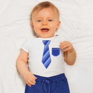 Imagem de Body Techmalhas Manga Curta Gravata Body Roupa Social-Unissex