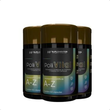 Imagem de 3X Polivital A-Z 60 Caps Hf Suplementos