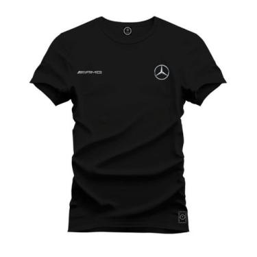 Imagem de Camisa Masculina Estampada Mercedes AMG 100% Algodão Fio 30.01 Pentead