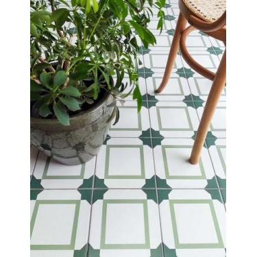 Imagem de Piso em Porcelana Hidráulica GardeM 20x20 cm - Kit com 15 Peças de Alt