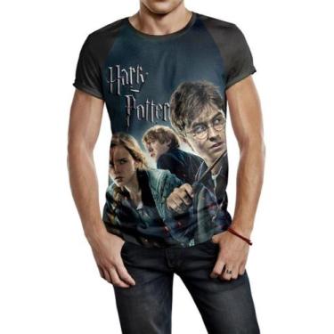 Imagem de Camiseta Raglan Masculina Ful Print Harry Potter Ref:402 - smoke, Pret