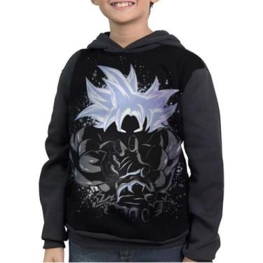Imagem de Moletom Infantil Instinto Superior Goku Dragon Ball - smoke, Preto, 1
