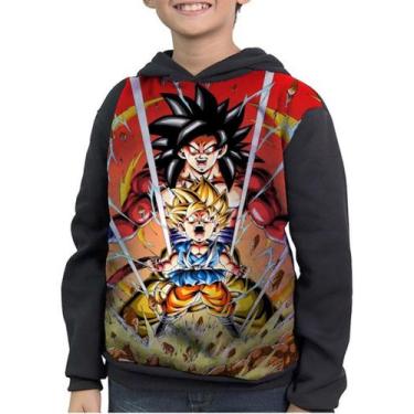 Imagem de Moletom Infantil Son Goku Kid Dragon Ball Gt Super Sayajin 4 - smoke, 