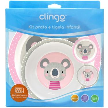 Imagem de KIT PRATO E BOWL INFANTIL - COLEÇÃO COALA - 6M+ - CLINGO