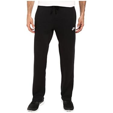 Imagem de Nike Club Swoosh Men's Fleece Sweatpants Pants Classic Fit, Large - Black/White