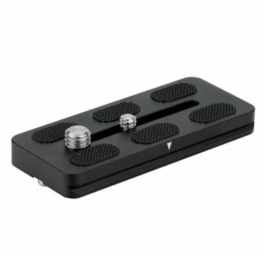 Imagem de LEOFOTO Placa universal de liberação rápida PU-D, placa de câmera longa de 90 mm/100 mm, parafusos de 1/10.2 cm e 3/20.3 cm, compatível com Arca (PU-90D)