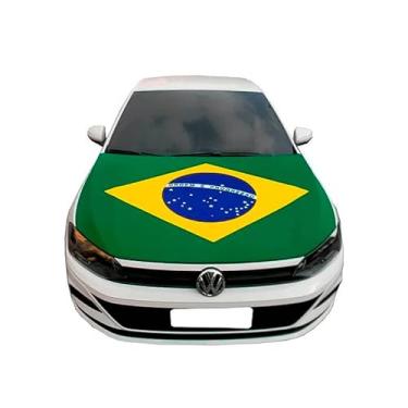 Imagem de Bandeira Do Brasil Para Capô De Carro 190x80cm – Ideal Para Jogos, Eventos, Carreatas E Festas Patrióticas, Com Elástico Lateral De Ajuste, Material Poliéster Resistente E Lavável