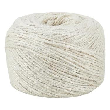 Imagem de SOFPLATE 1 rolo 100 m/109,36 jardas fio de juta branca corda para pendurar foto cordão de tecelagem durável corda de artesanato decorativo multiuso para pulseira faça você mesmo, colar, joias