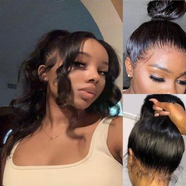 Imagem de Perucas frontais de renda 360 Umeiw Body Wave 200 Density Natural