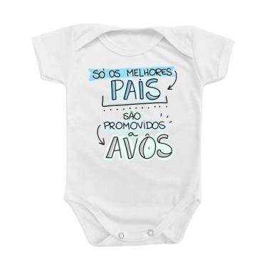 Imagem de Roupinha Body de Bebê Anunciação de Gestação Grávidez Promovido a Avô 