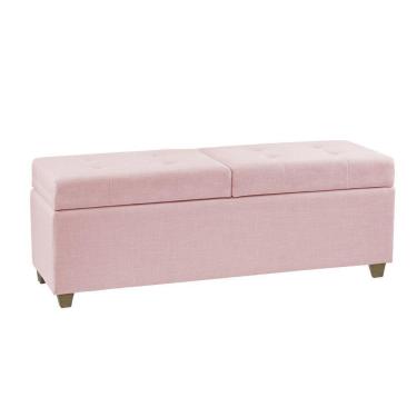 Imagem de Recamier Bau Paris 1,40M Suede Rosa Bebe - Clique Decor