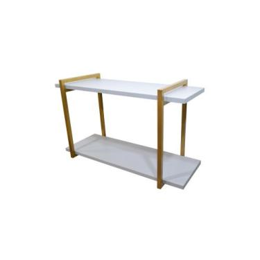 Imagem de Nicho Duplo Metalon 70x20 Dourado Metalico 02 - Safira Casa e Decoraçã