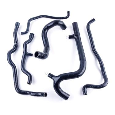 Imagem de XAJINGSU Kit de mangueira de refrigeração de radiador de silicone para Renault Clio PHASE 2 172 182 RS 2.0 F4R Engine 1999-2006 3Ply (espessura de 4,5 mm) 11 cores (preto brilhante)