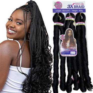 Imagem de Jumbo Para Trança Cabelo Aplique Com Cachos Ponto Boho Curl - mhair, P