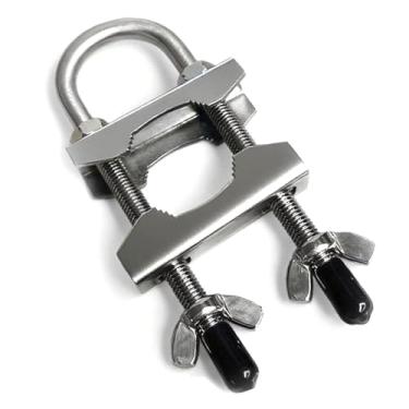 Imagem de Fechaduras de segurança de porta portáteis, dispositivo de segurança de aço inoxidável de viagem resistente ajustável para quarto de hotel, casa, apartamento