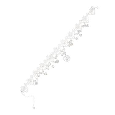 Imagem de Tiara de flores com pérola artificial, acessórios elegantes de cabelo para casamento, coroa confortável e leve para festas e aniversários